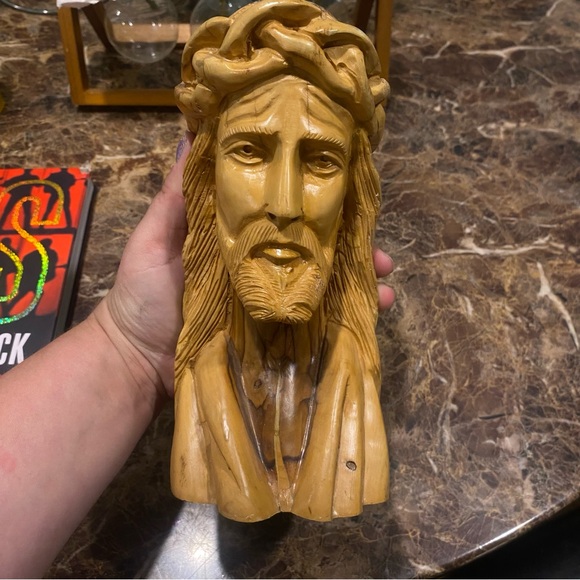 Vintage Statue Of Jesus Head Holy Land Bethlehem - Picture 1 of 12